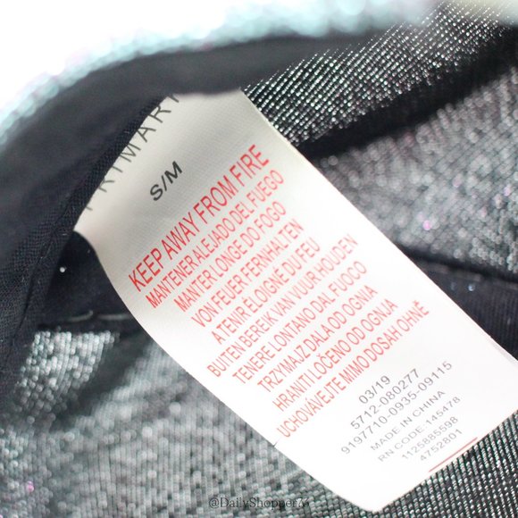 Primark Girls' Purple Blue Green Color Shift Glitter Woven Fabric Baseball Cap - Picture 7 of 7